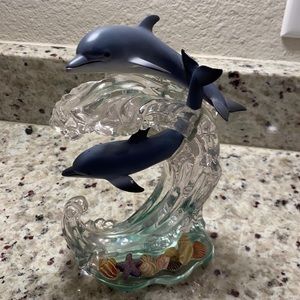 Lenox Resin Wave Dolphins